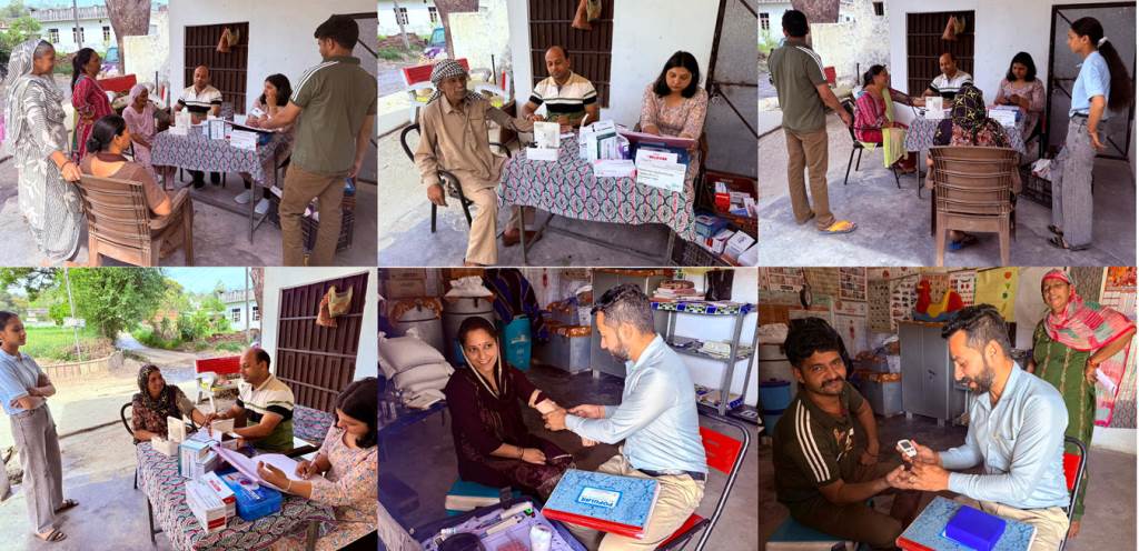 Health Checkup Camp Organized in Village Ispur by MP Mobile Health Service in Haroli
